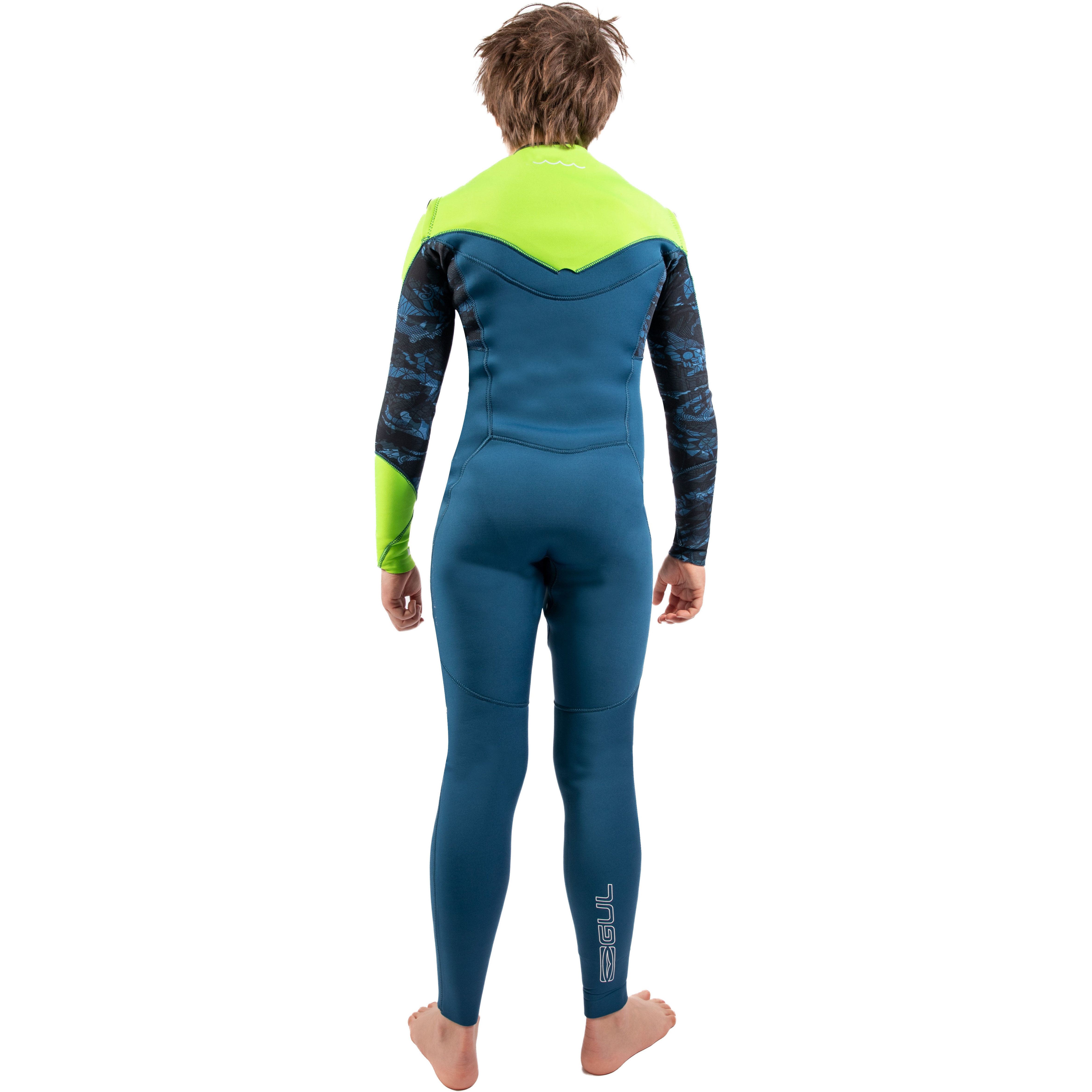 2025 Gul Junior Response FX 3/2mm Chest Zip Wetsuit RE1252-C1 - Navy / Sulphur